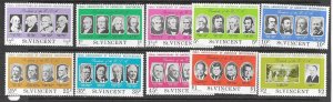 St. Vincent 435-44 MNH Presidents set cpl. X 6 vf. 2022 CV $ 15.00