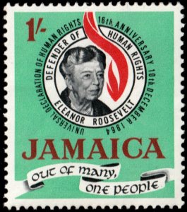 ✔️ JAMAICA 1964 - ELEANOR ROOSEVELT HUMAN RIGHTS - SC.  239 MNH ** [5CW4]