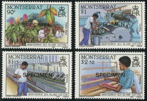Montserrat #569-572 Cotton Industry Specimen Postage 1985 Mint NH