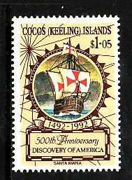 Cocos Is.-Sc#261- id10-unused NH set-Ships-1992-