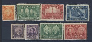 8x Canada MH F Confederation & stamps #141-1c to 148-20c  Guide Value = $52.00