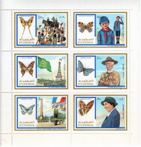 Fujeira 1972 MNH Mi 999-1004 Sheetlet of 6