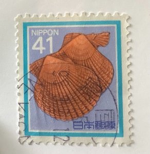 Japan 1989 Scott 1624 used - 41y, Sea shells, Chlamys nobilis, scallop