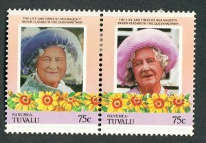 Tuvalu Nanumea #43a-b Mint Hinged attached pair