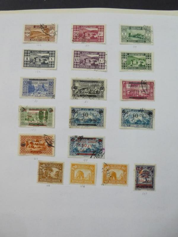 EDW1949SELL : LEBANON Very clean Mint & Used collection on album pages Cat $1452