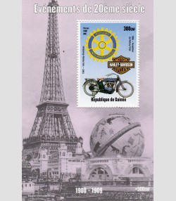 Guinea 1998 HARLEY DAVIDSON Rotary Emblem Souvenir Sheet Perforated Mint (NH)