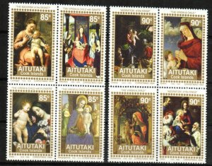 Aitutaki Stamp 508-509  - 94 Christmas;;Paintings