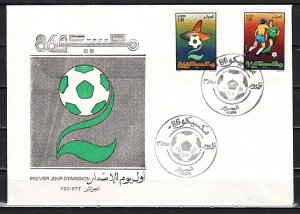 Algeria, Scott cat. 812-813. World Cup Soccer/Football issue. First day cover.