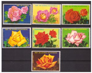 EQUATORIAL GUINEA 1979 Roses   7v MNH