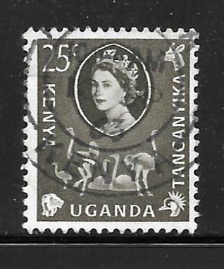 Kenya Uganda Tanganyika 124: 25c Elizabeth II, used, F-VF