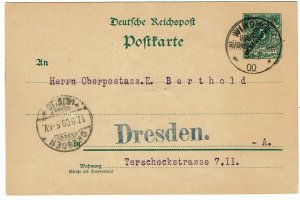 German South West Africa 1900 Windhoek cancel on postal card to Germany