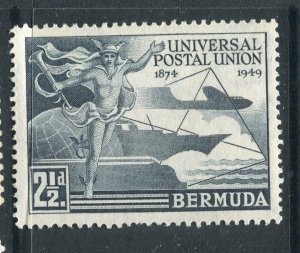 BERMUDA; 1949 early UPU issue fine Mint hinged 2.5d value