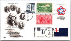 US FIRST DAY COVER AMERICAN REVOLUTION BICENTENNIAL Cachet COMBO 1971 Type B