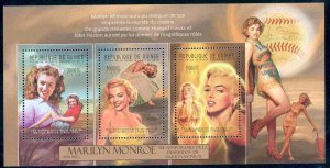 GUINEA 2012 50th MEMORIAL ANNIVERSARY OF MARILYN MONROE W/BASEBALL SHEET NH