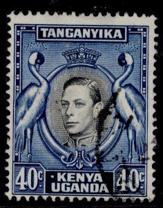 KENYA UGANDA TANGANYIKA GVI SG143, 40c black & blue, FINE USED.