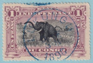 BELGIAN CONGO 24  USED - LUKUNGU BLUE CANCEL - NO FAULTS VERY FINE! - AHF