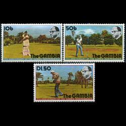 GAMBIA 1976 - Scott# 332-4 Indep.-Golf Set of 3 LH