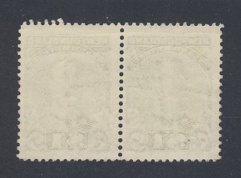 2x Newfoundland Revenue Stamps;  Pair of #NFR25-$1. 00 Guide Value = $35.00