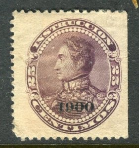 VENEZUELA; 1900 early Bolivar Revenue issue fine Mint hinged 25c. value