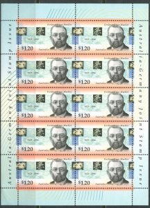 AUSTRALIA Sc#1586 Sheet of 10 1996 Baron von Mueller Complete OG MNH