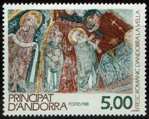 Andorra French #369  MNH - Religion Art Fresco (1988)