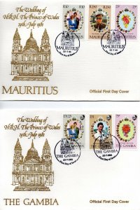 1981 Royal Wedding collection of 28 Commonwealth First Day Covers