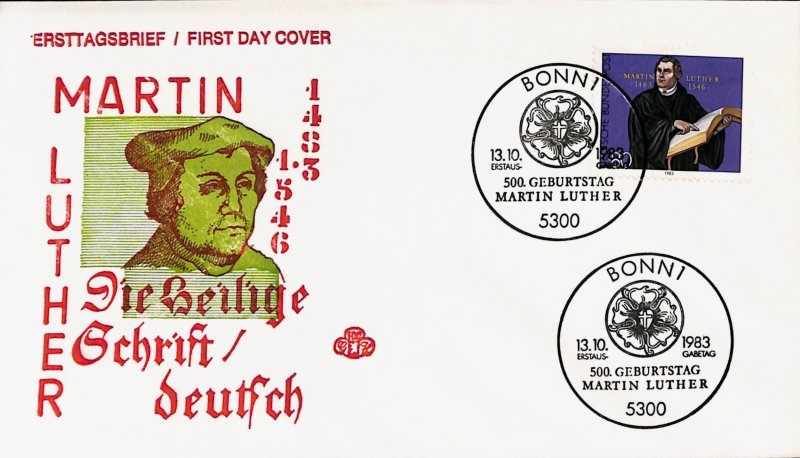 pz19, Germany FDC 1983 Martin Luther