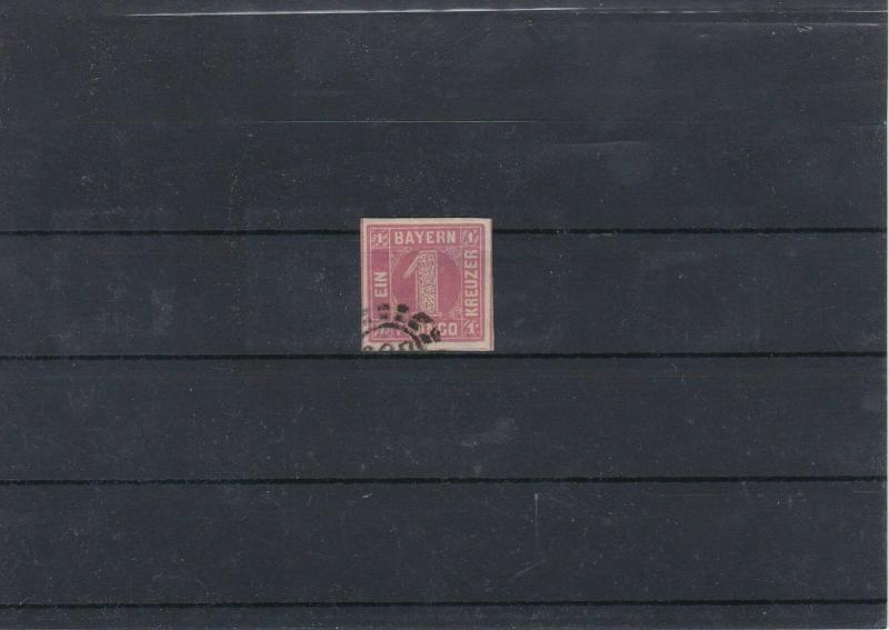 Balvaria 1850-62 1k Red Used Stamp CAT£38 Ref: R7507