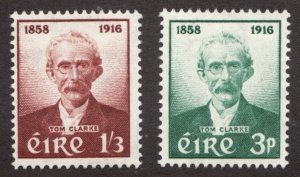 1958 Ireland Sc# 165-66 - 3p 1/3 - Tom Clarke, republican leader.  MH Cv$13.80