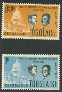 Togo; Scott 432-433; 1962;  Unused; NH