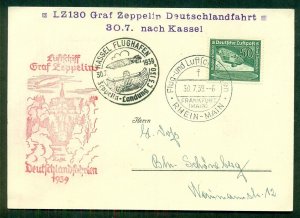 GERMANY, 1939 Deutschland Flight cover w/proper cachet & cancels, pretty & VF