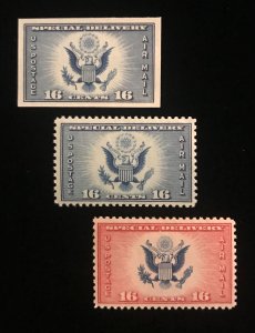 CE1, CE2, 771 MNH, Airmail Special Delivery, 1934- 1936