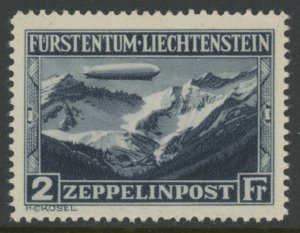 Liechtenstein C8 * mint HR filled thinZeppelin (2301 806)
