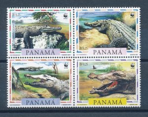 [114252] Panama 1997 Reptiles WWF Crocodiles  MNH