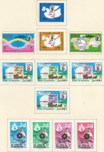 BAHRAIN 1971 83 COLLECTION OF 61 MINT MOSTLY IN COMPLETE SET HINGED