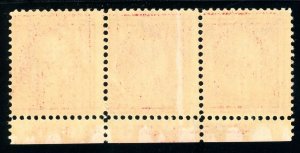 USAstamps Unused FVF US 1910 Imprint Plate # Strip Scott 375 OG MNH 