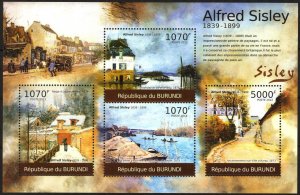 Burundi 2012 Art Paintings A. Sisley Sheet MNH