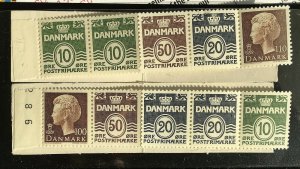 Denmark 7 Different Complete Booklets SCV $86.25