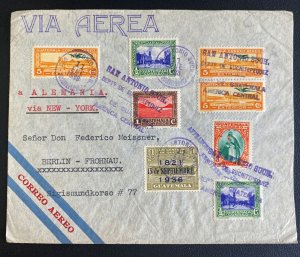 1938 San Antonio Guatemala Airmail Cover To Berlin Germany Via New York PAA B