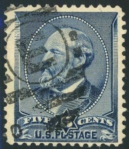 USA #216 James A. Garfield 5c Postage Stamp 1888 A56 Used