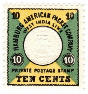 (I.B) Germany Cinderella : Hamburg American Packet Company 10c (HAPAG)