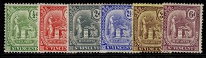 ST. VINCENT GV SG102-107, 1909-11 complete set, M MINT. Cat £45.