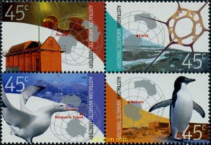 4545 MNH ANTARTIDA AUSTRALIANA 2002 BASES CIENTIFICAS