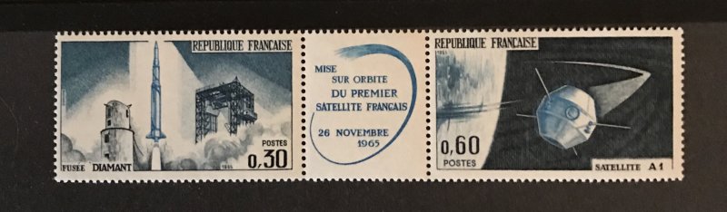 France 1965 #1138a, France's 1st Satellite, MNH.