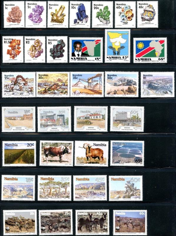 NAMIBIA Sc#659/754 1990-1993 Years Near Complete OG Mint NH