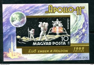Hungary/Ungarn 1969 Sheet Sc C295 Mi Block 72B MNH Imperf Space Apollo 11 14713