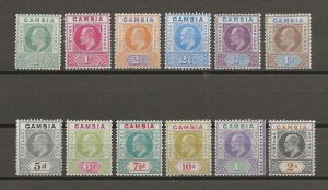 GAMBIA 1904/06 SG 57/68 MINT