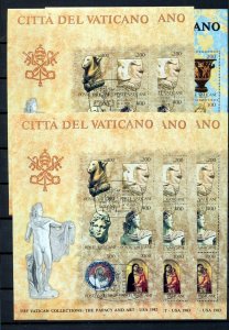 VATICAN Art Sheets Used x 3 & Religion MNH Blocks Stamps (100+)NT 9142