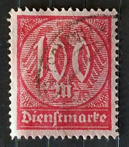 Germany #O21 Used Official CV $1.00 F-VF 