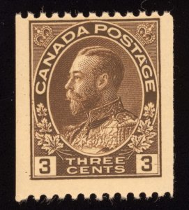 Canada Scott 134 Mint NH OG 3c Brown T784 bhmstamps